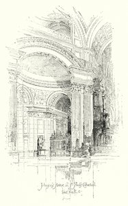 Dr. Johnsons Statue, St. Pauls Kathedrale, London von Herbert (after) Railton