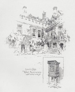 Kanzel, die vom englischen methodistischen Prediger John Wesley benutzt wurde, und seine Zimmer im Lincoln College, Oxford