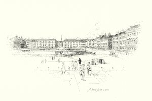 St. James Square, London, im Jahr 1760 von Herbert (after) Railton