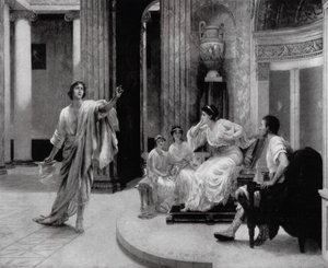 Der römische Dichter Vergil deklamiert der Kaiserin Octavia seine Elegie auf den Tod ihres Sohnes Marcellus von Herbert (after) Sidney