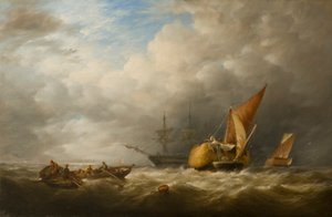 Heubarken im Mündungstrichter der Themse von Herbert Alfred Bone