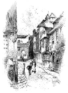 Heinrichs VIII. Tor, Windsor Castle, um 1888