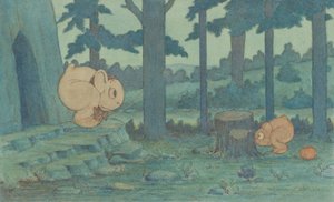 Wiggle Much Baby versteckt sich vor Mama, ca. 1910