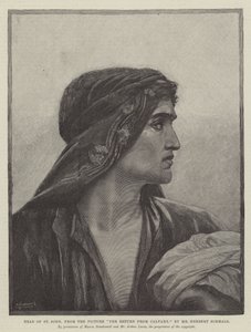 Kopf des Heiligen Johannes, aus dem Bild Die Rückkehr vom Kalvarienberg von Herbert Gustave Schmalz