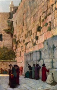 Die Klagemauer, Jerusalem von Herbert Gustave after Schmalz
