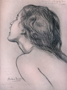 Studie für eine singende Sirene, ca. 1909 von Herbert James Draper