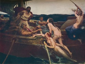 Odysseus und die Sirenen, 1909, ca. 1950 von Herbert James Draper