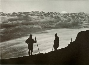 Sonnenuntergang vom Gipfel des Fuji, 1910