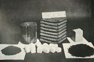 Die Schlittenration der Polarexpedition: Pemmikan, Kekse, Butter, Kakao, Zucker und Tee, 1911, 1913