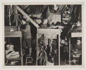 Die Mietskasernen während der Terra Nova Expedition (1910-13) zum Südpol