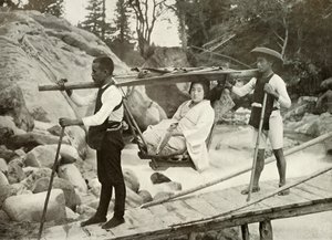 Reisen mit Yama-Kago in den Hakone-Bergen, 1910