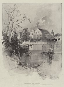 Kranichstein, bei Darmstadt, wo der Großherzog und die Großherzogin von Hessen ihre Flitterwochen verbringen von Herbert Railton