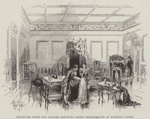 Miniaturbühne für Madame Eleonora Duses Aufführung im Windsor Castle von Herbert Railton