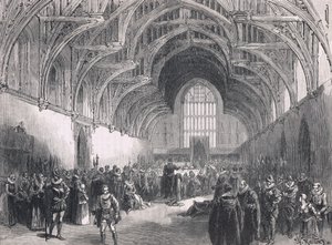 Staatsprozess in der Westminster Hall zur Zeit von Elisabeth I. von Herbert Railton