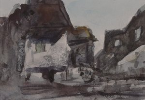 Eine Gruppe von Häusern