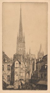 Turm der Kathedrale von Rouen, La Flèche, Rouen von Herman Armour Webster