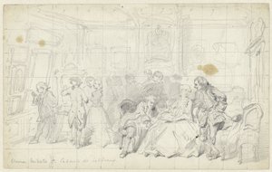 Kunstbetrachtung in einem alten holländischen Haus von Herman Frederik Carel ten Kate