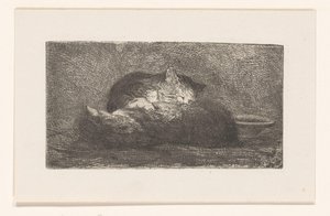 Zwei Katzen von Herman Johannes van der Weele