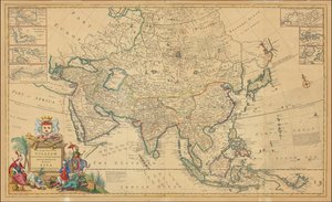 1730 Karte von Asien von Herman Moll von Herman Moll