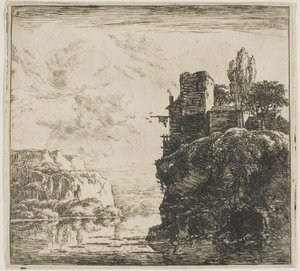 Ein Fluss zwischen Felsen, aus der Serie Set of Landscapes von Herman Naijwincx