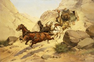 Angriff auf die Postkutsche von Herman Wendleborg Hansen