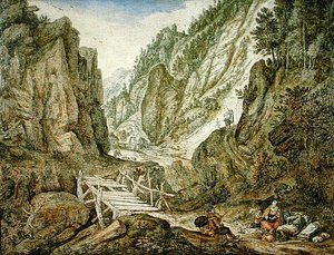 Gebirgslandschaft von Herman the Younger Saftleven
