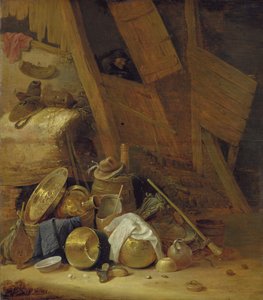 Stillleben in einer Scheune, 1634 von Herman the Younger Saftleven