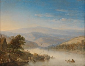 Blick auf den Rhein bei Andernach von Herman the Younger Saftleven