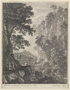 Berglandschaft mit Wasserfall