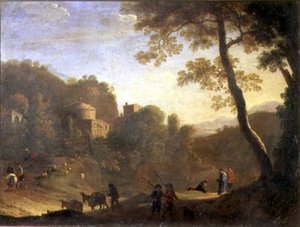 Landschaft mit Figuren