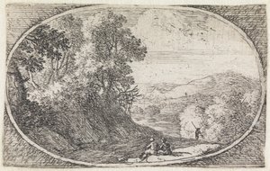 Landschaft (Nr. 5 aus der Serie: variae campestrum fantasiae) von Herman van Swanevelt