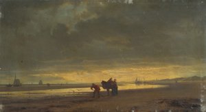 Holländische Seeküste bei Ebbe