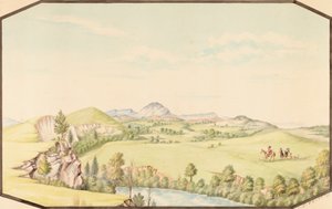 Die Wichita Mountains von Medicine Bluff, Indianergebiet