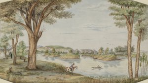 Der Yellowstone River in der Nähe von Ft. Keogh, Montana, ca. 1877-1881