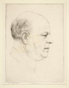 H. N. Bialik (Porträt des Kopfes im Profil)