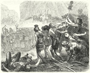 Demütigung der römischen Armee durch die Samniten an den Caudinischen Gabeln, 321 v. Chr. von Hermann Vogel
