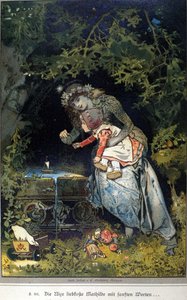 Illustration von Vogel zu einem Märchen der Brüder Jacob (1785-1863) und Wilhelm (1786-1859) Grimm von Hermann Vogel