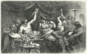 Römisches Bacchanal zur Zeit von Messalina, 1. Jahrhundert von Hermann Vogel
