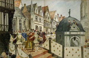 Königlicher Umzug in den Straßen von Paris anlässlich der Hochzeit am 18. August von Hermann Vogel