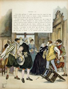 Der Angriff von Jean Chatel am 27. Dezember 1594, der das Hotel von Gabrielle d