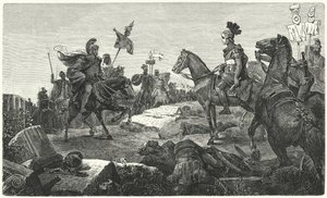 Das Treffen zwischen Scipio Africanus und Hannibal vor der Schlacht von Zama, 202 v. Chr.