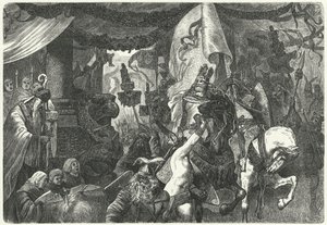 Theoderich der Große, König der Ostgoten, zieht in Rom ein von Hermann Vogel