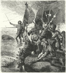 Vasco Nunez de Balboa beansprucht den Pazifischen Ozean für Spanien, 1513 von Hermann Vogel