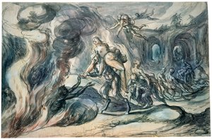 Eurydike in der Hölle, frühes 17. Jahrhundert von Hermann Weyer