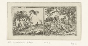 Landschaft und Hirte