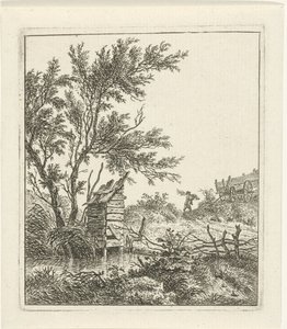 Landschaft mit Holzsammler