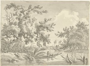 Landschaft mit zwei Fischern