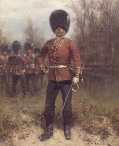 Porträt eines Offiziers der Grenadier Guards von Hermanus Koekkoek