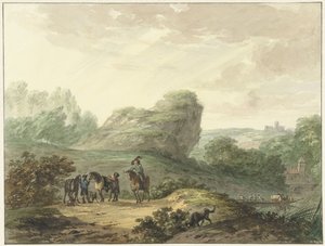 Landschaft mit Reitern