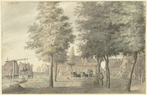 Platz im Dorf Zuilen von Hermanus Petrus Schouten
